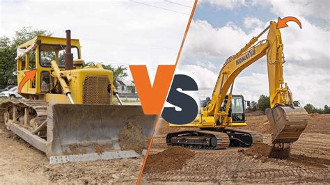 excavator bulldozer vs backhoe